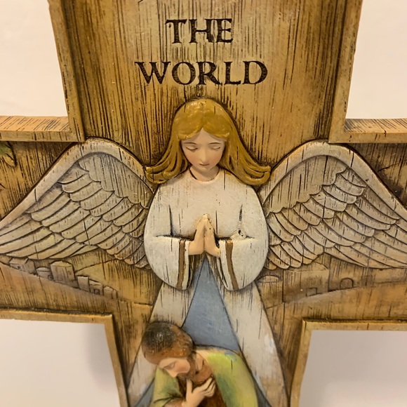 Avalon Gallery Designed Exclusively for Milagros Joy to the World Cross Plaque - Picture 6 of 13